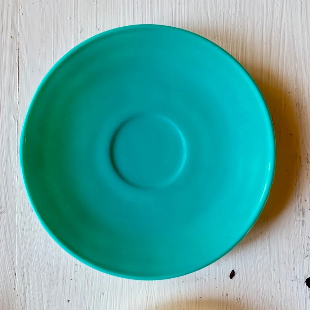 Vintage Hazel Atlas Crinoline Saucer -- Set of 10 plates – Mid-Century Modern - Picture 7 of 9